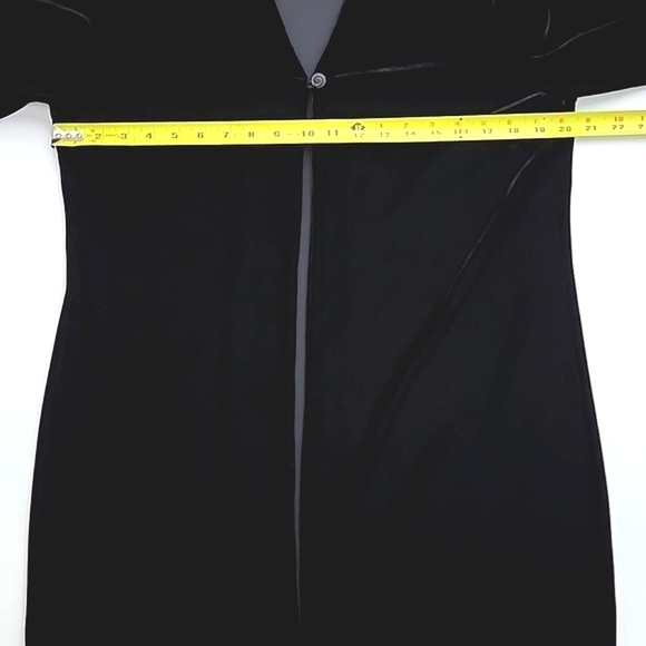 Jones New York Sport Black Velour One  Button Long Drapey Cardigan Size Large - Picture 6 of 8